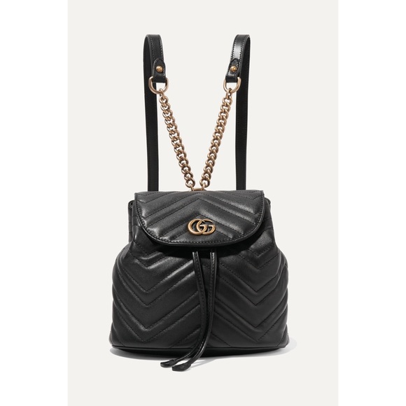 gucci gg marmont leather backpack